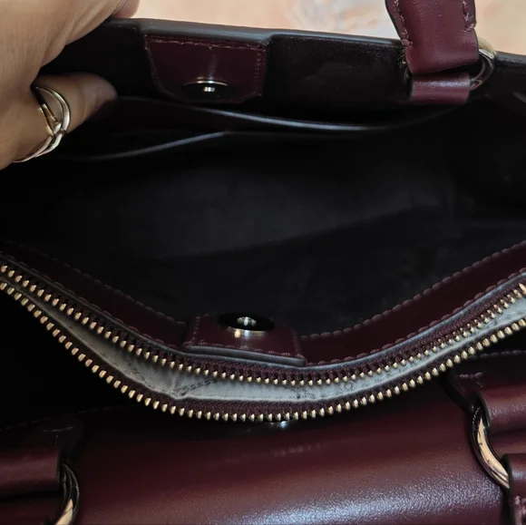 Michael Kors Burgundy Hamilton Handbag. Worn Once. EUC - Picture 11 of 14